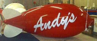 advertising blimp-14ft. simple lettering