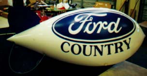 Advertising Blimp - 11ft. Ford Country logo
